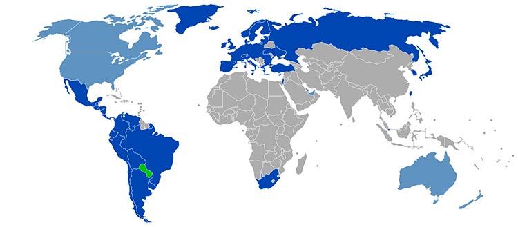 Amaszonas Karte VISA-Länder Paraguay Reiseführer